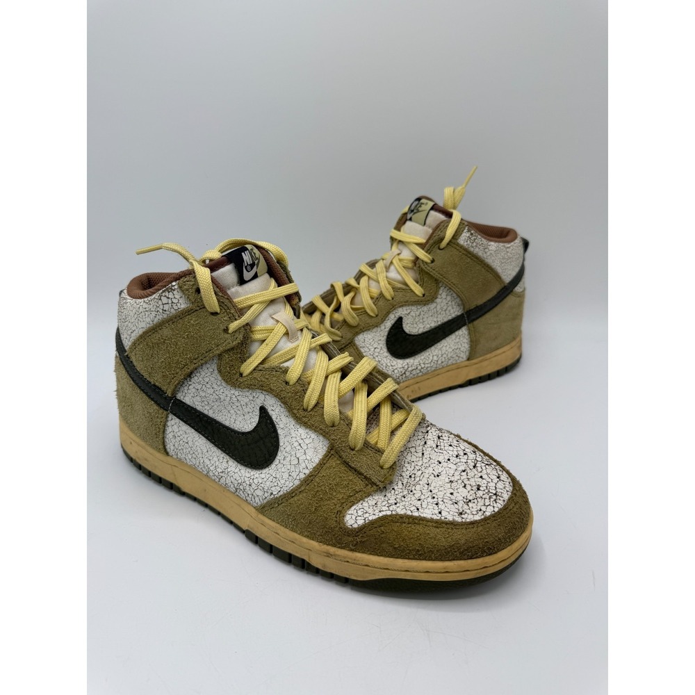 Nike Dunk High Retro Re-Raw Coriander Cracked Leather DO6713-300 Mens Size 10